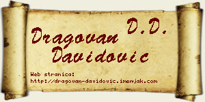 Dragovan Davidović vizit kartica